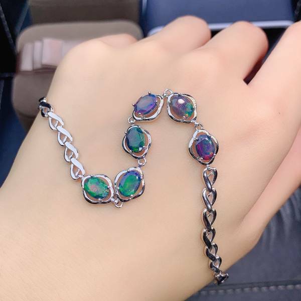 925銀手鍊 純天然歐泊