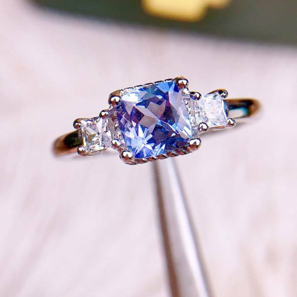 925銀戒指 天然坦桑石