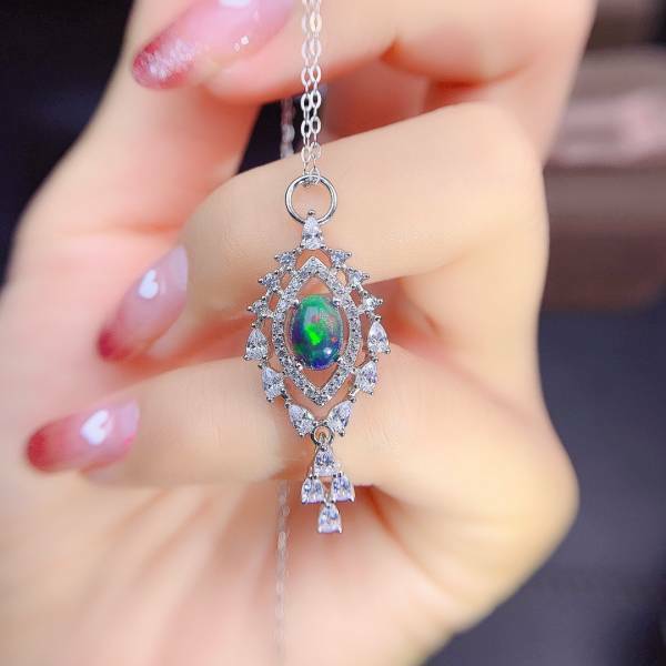 925銀吊墜 純天然歐泊