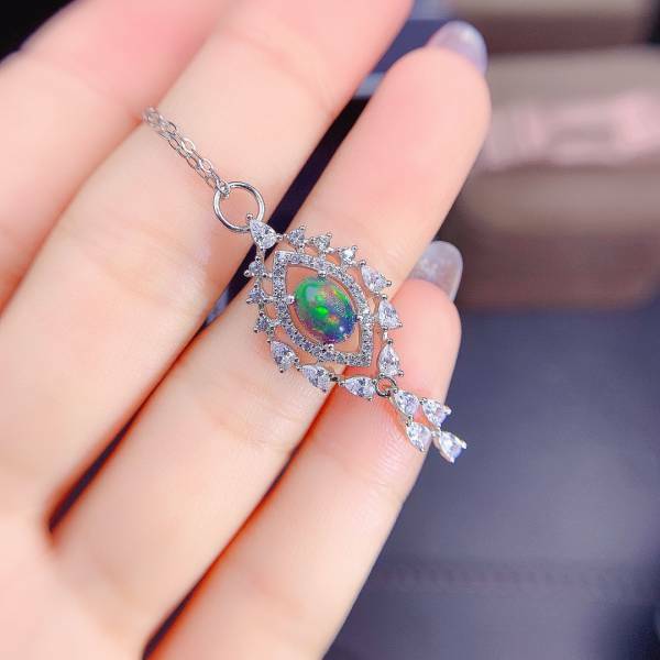 925銀吊墜 純天然歐泊