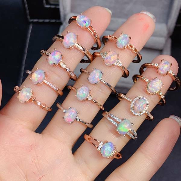 925銀戒指 純天然澳寶歐泊