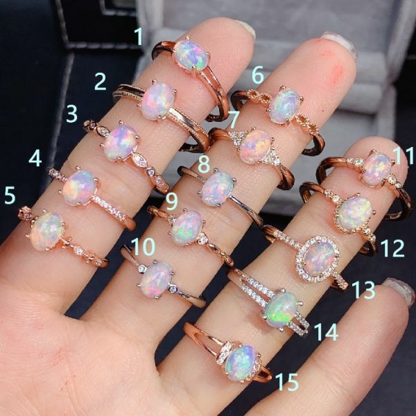 925銀戒指 純天然澳寶歐泊