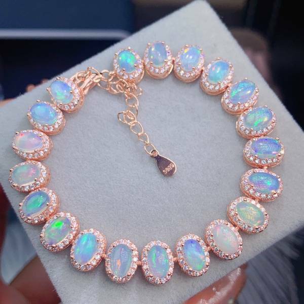 925銀手鍊 純天然歐泊