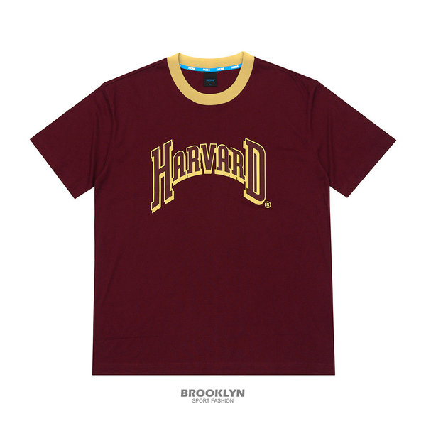 【下殺↘ $399】NCAA 短T 哈佛 中性 酒紅卡其 短袖 休閒 男女 7225500840