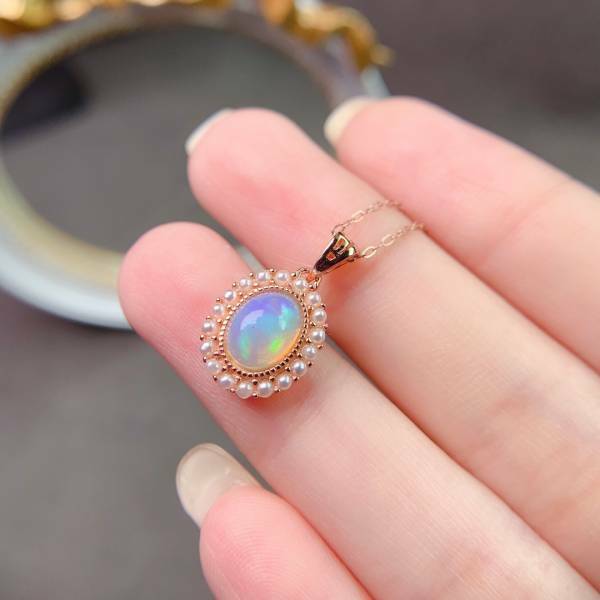 925銀套組 絕美純天然澳寶歐泊