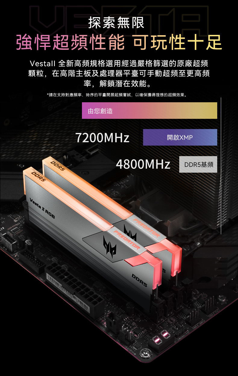 Predator VESTA II RGB DDR5 32GB(16GB*2)-6000Mhz