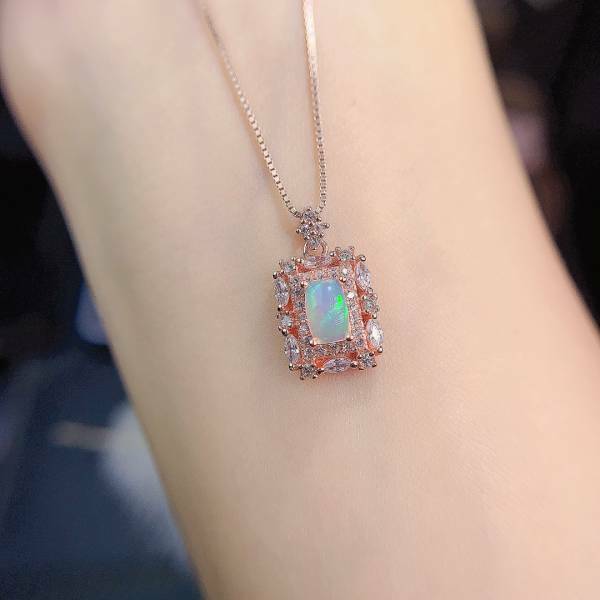 925銀套組 純天然澳寶歐泊