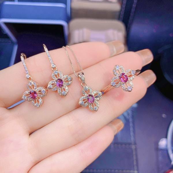 925銀套組 純天然鎂鋁石榴石