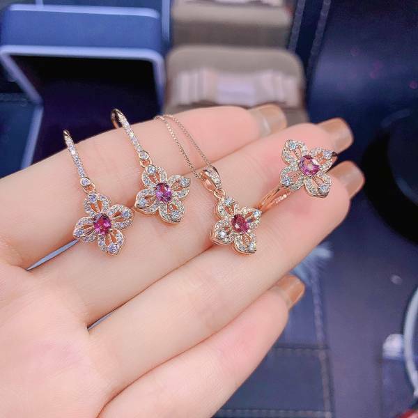 925銀套組 純天然鎂鋁石榴石