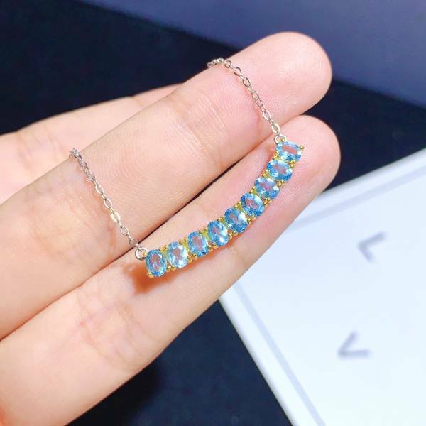 925銀吊墜 天然托帕石