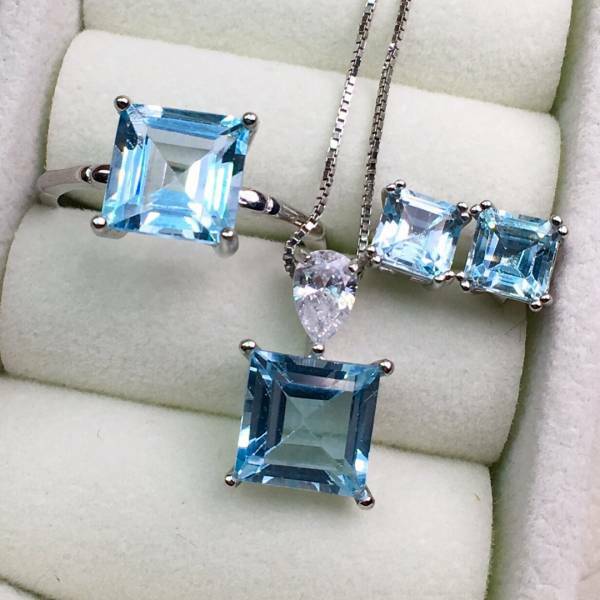 925銀套組 天然托帕石