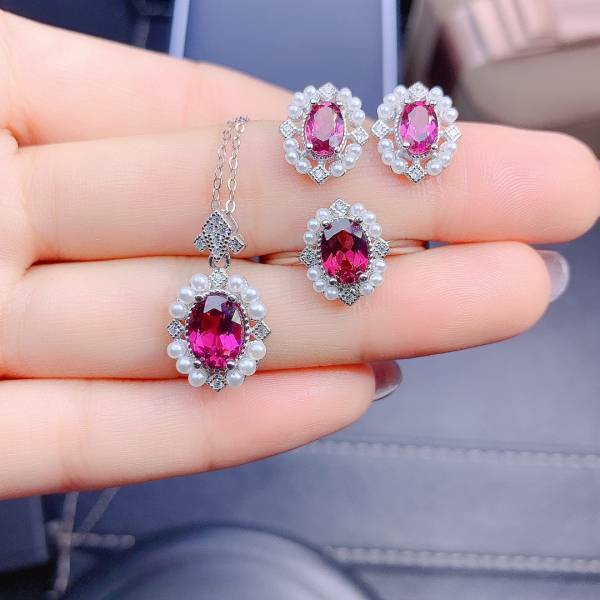 925銀套組 純天然鎂鋁石榴石