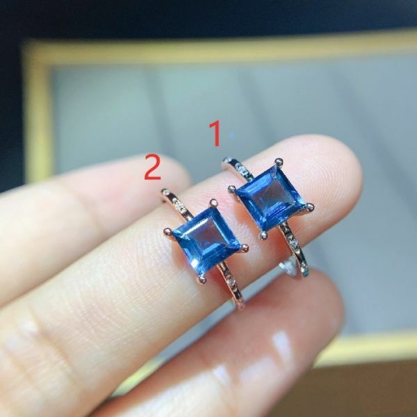 925銀戒指 倫敦藍托帕石