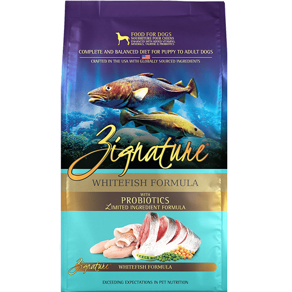 Zignature Grain Free Dry Dog Food - White Fish．4lb/12.5lb/25lb
