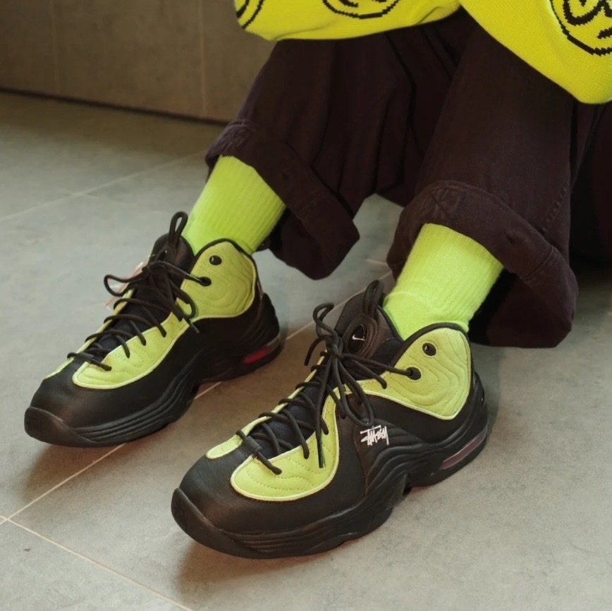 Nike Air Max Penny 2 x Stüssy 聯名 中筒 黑綠 牛油果綠 DX6933-300