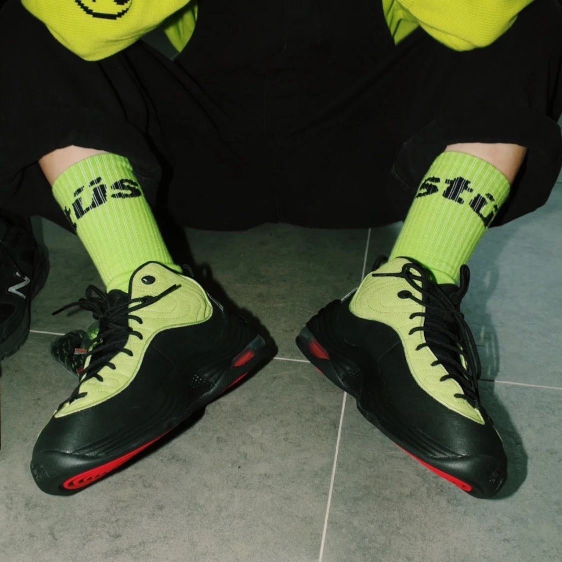 Nike Air Max Penny 2 x Stüssy 聯名 中筒 黑綠 牛油果綠 DX6933-300