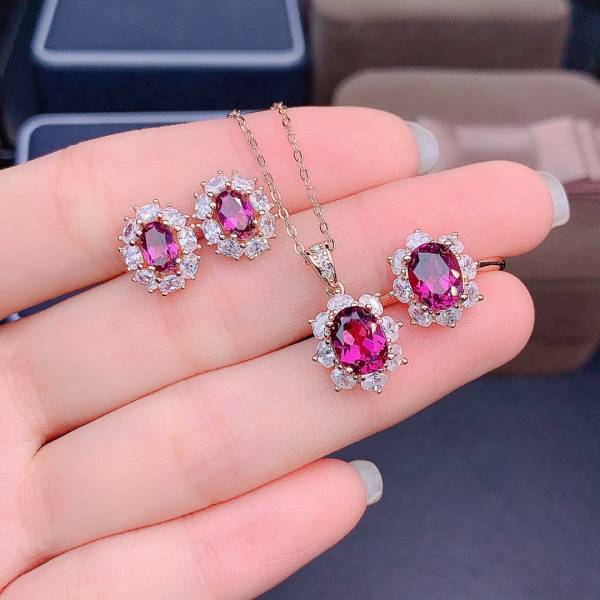 925銀套組 純天然鎂鋁石榴石