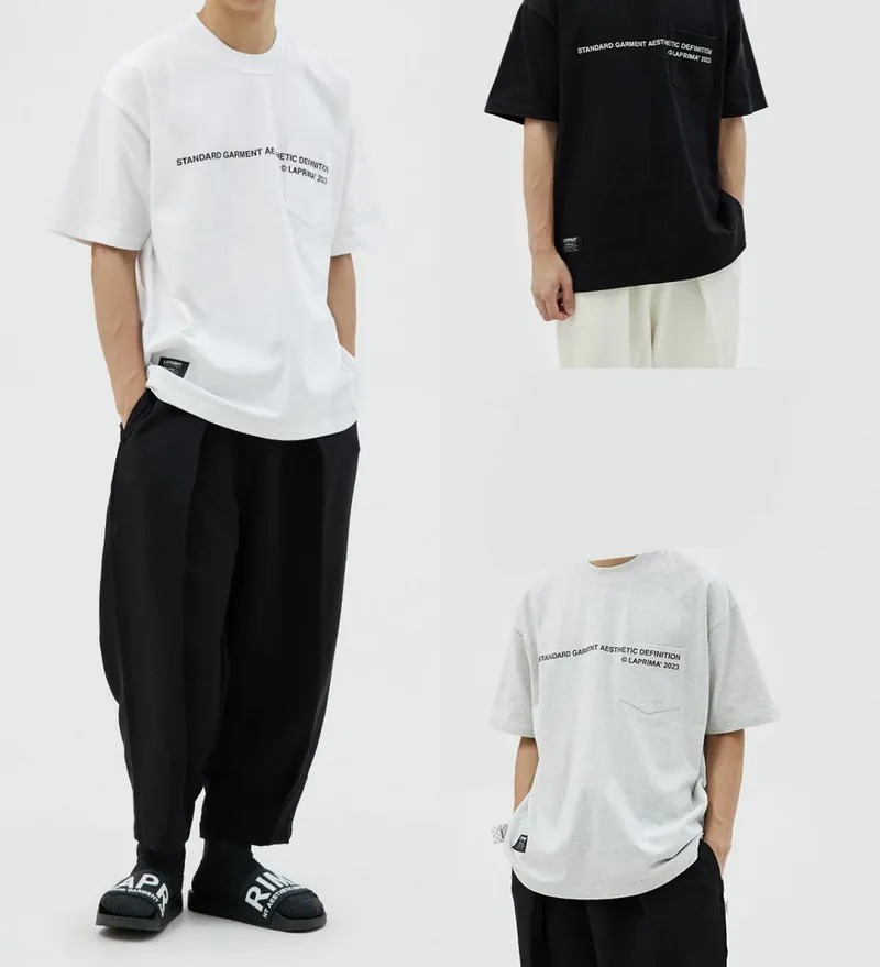 LAPRIMA 口袋標語印花短TEE