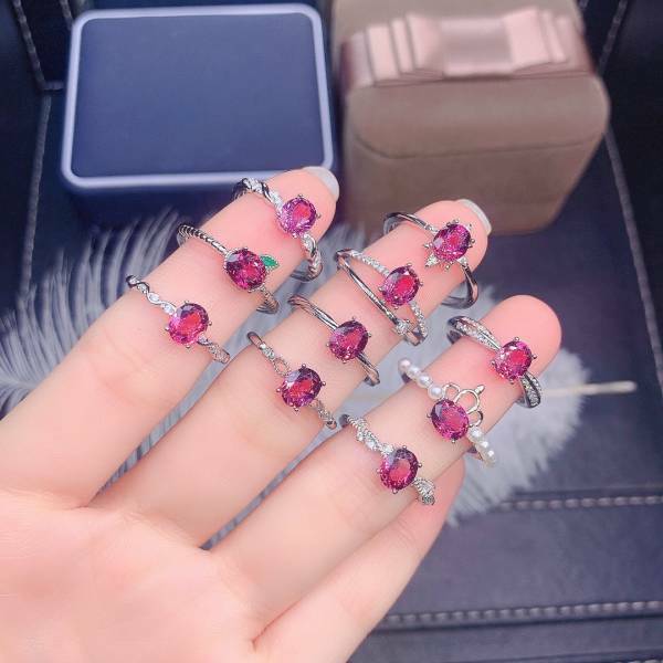 925銀戒指 純天然鎂鋁石榴石