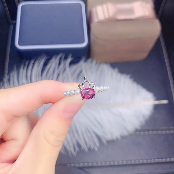 925銀戒指 純天然鎂鋁石榴石