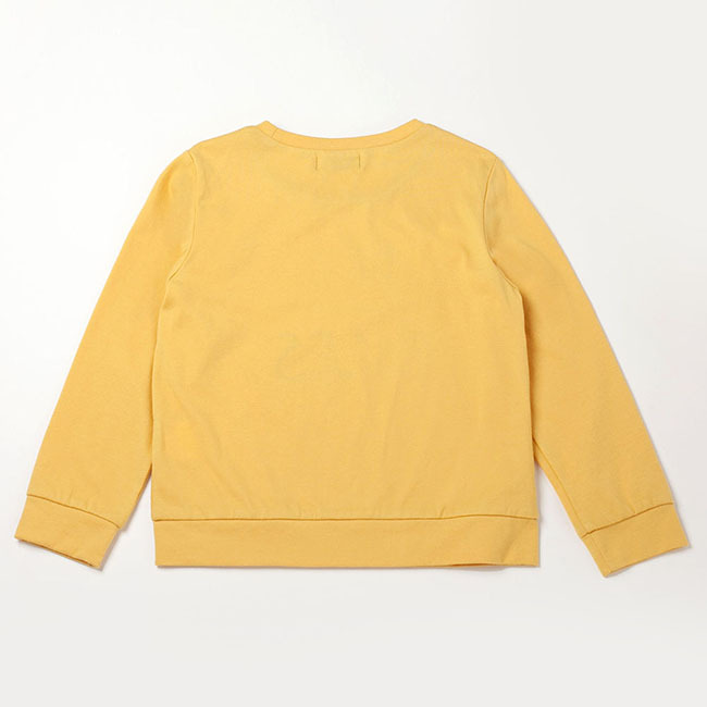 PIPPY 字母繡花圓領棉質長袖上衣 黃