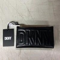 [S] DKNY ELSA BIFOLD CARD HOLDER,BLACK/GOLD, 755404971011 (SD614)