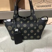 [S] DKNY THE MINI LOGO EFFORTLESS TOTE,EBONY/BLACK, 755406970654 (SD616)
