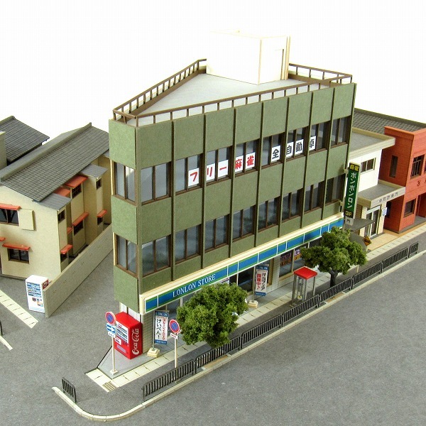 日本sankei 微縮藝術精品_【MP03-84】鋭角ビルA