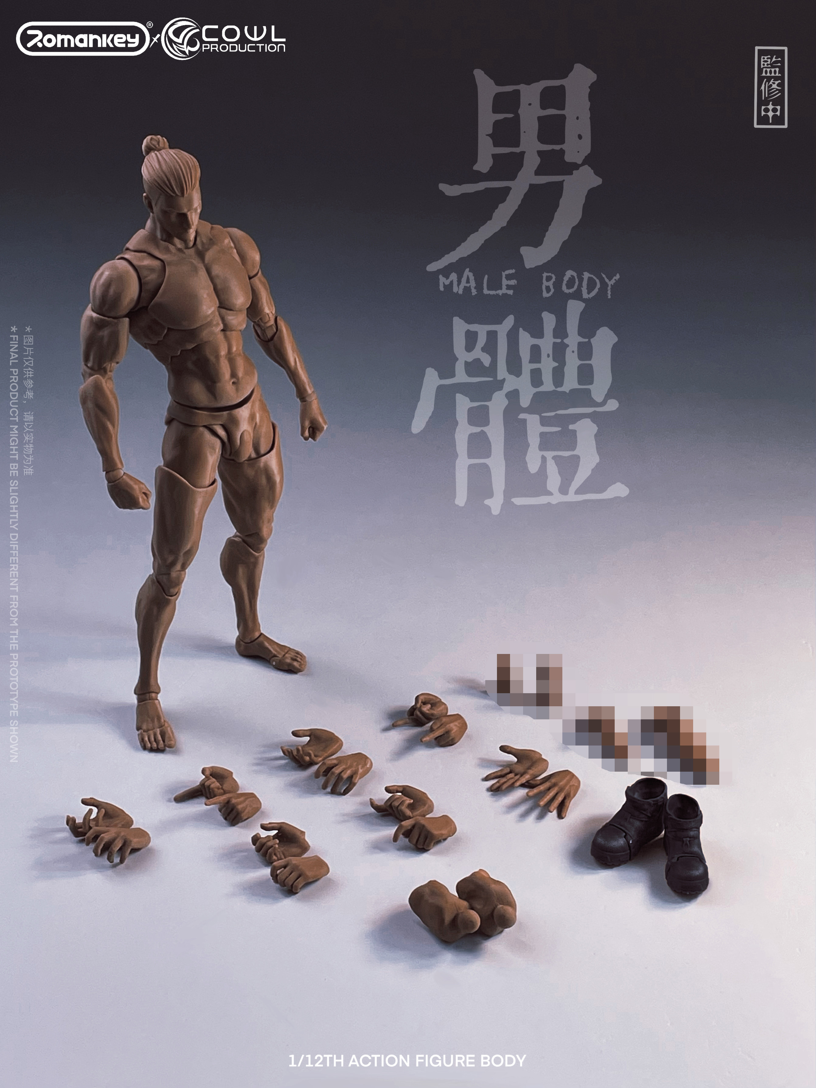 Romankey X COWL 1/12 SCALE SUPER-ACTIONAL MALE BODY (TANNED) 再版
