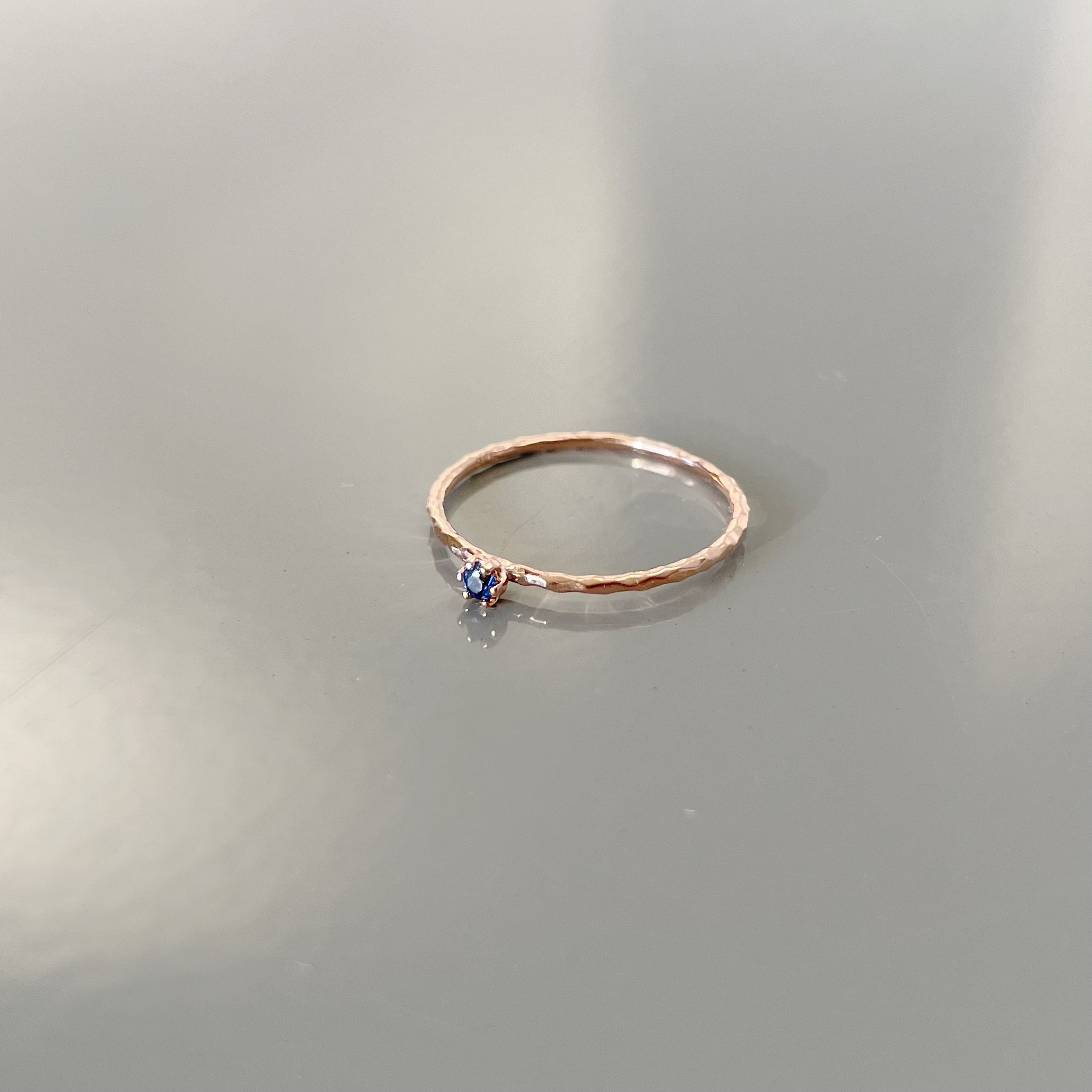 mini六爪藍寶石戒指