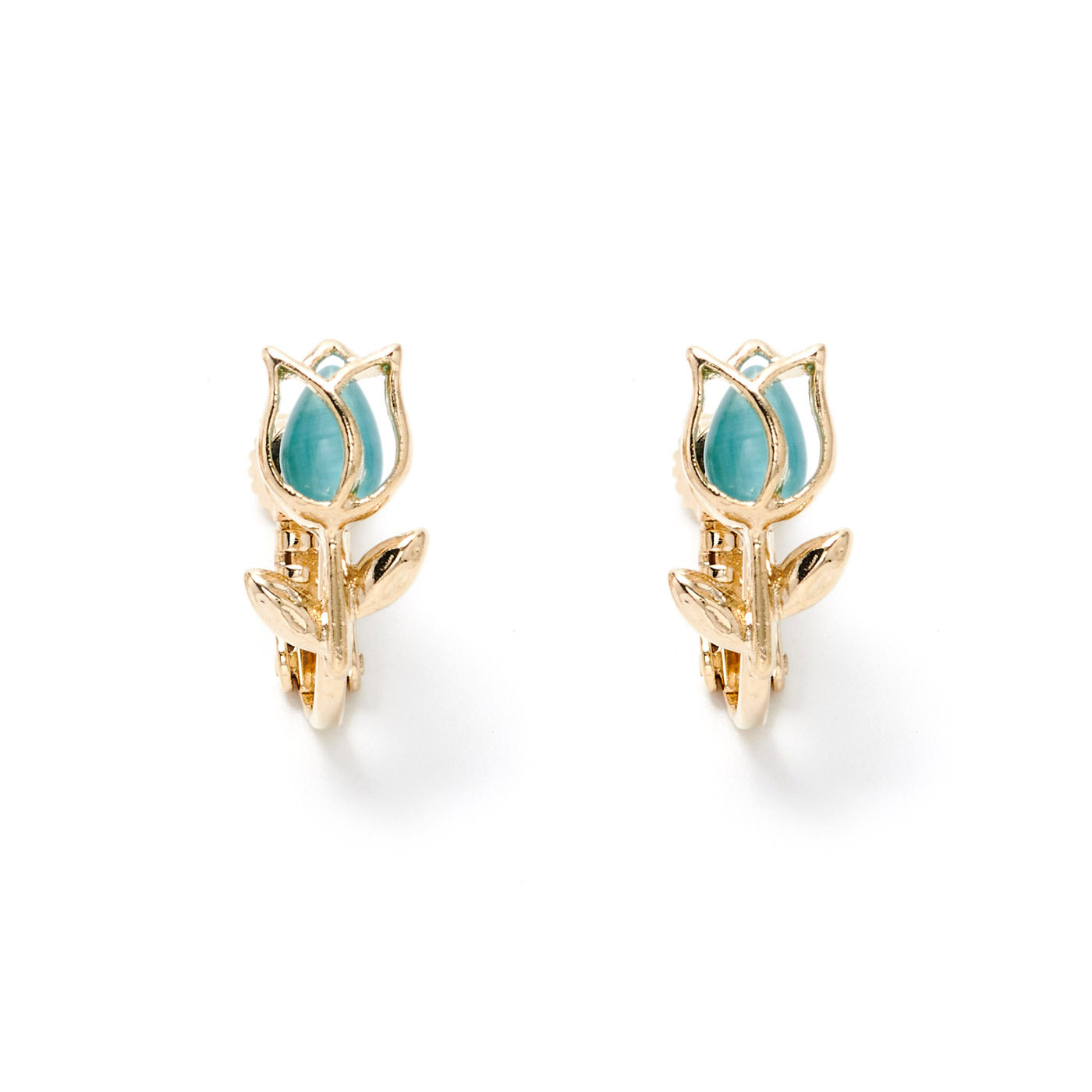 平價飾品,鬱金香,花,夾式耳環