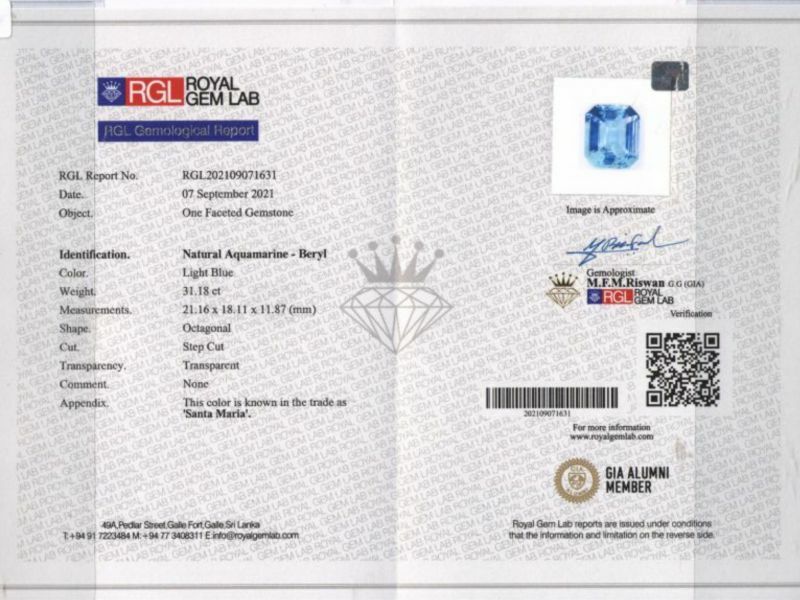 31.17ct海藍寶