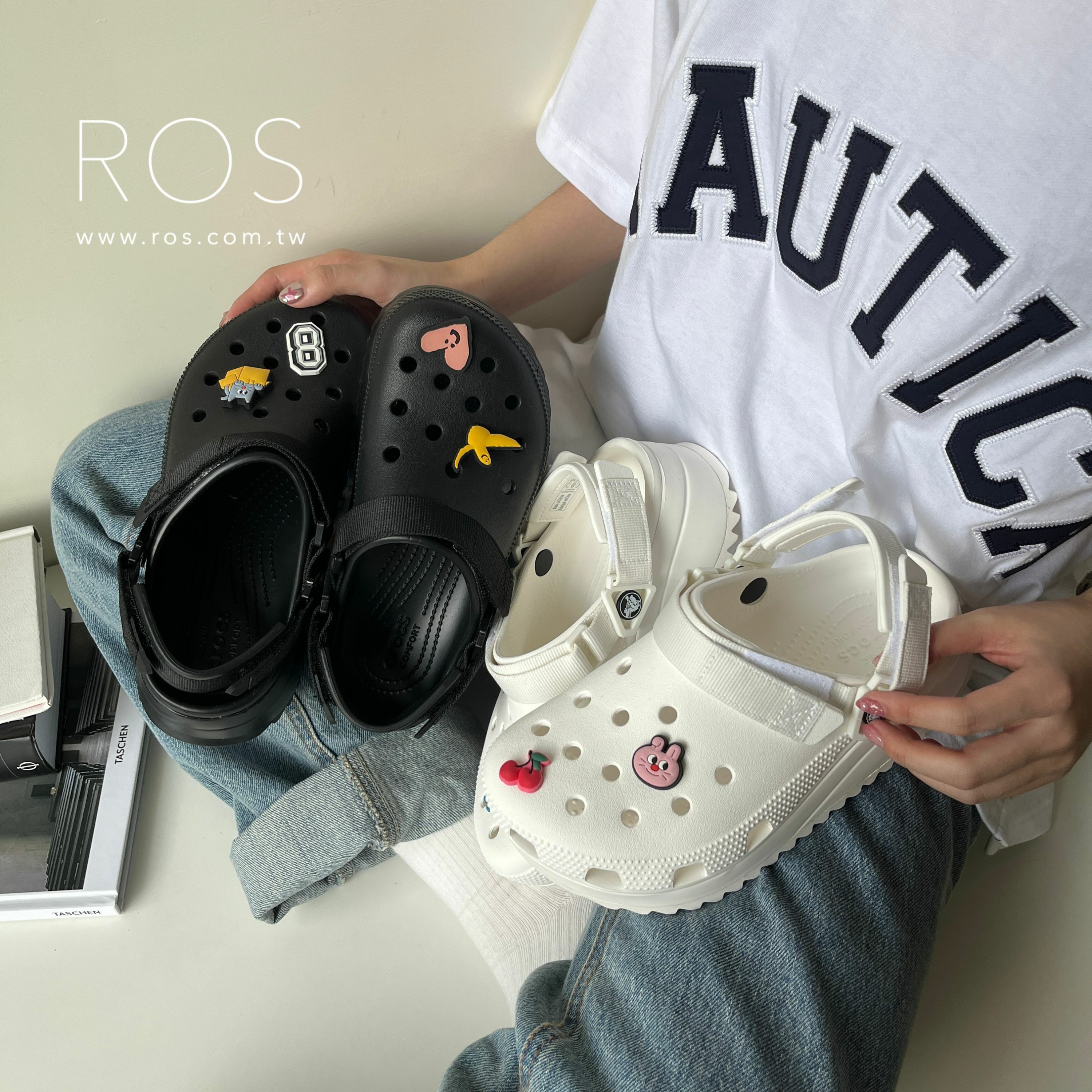 Crocs 厚底鋸齒鞋 (2colors)