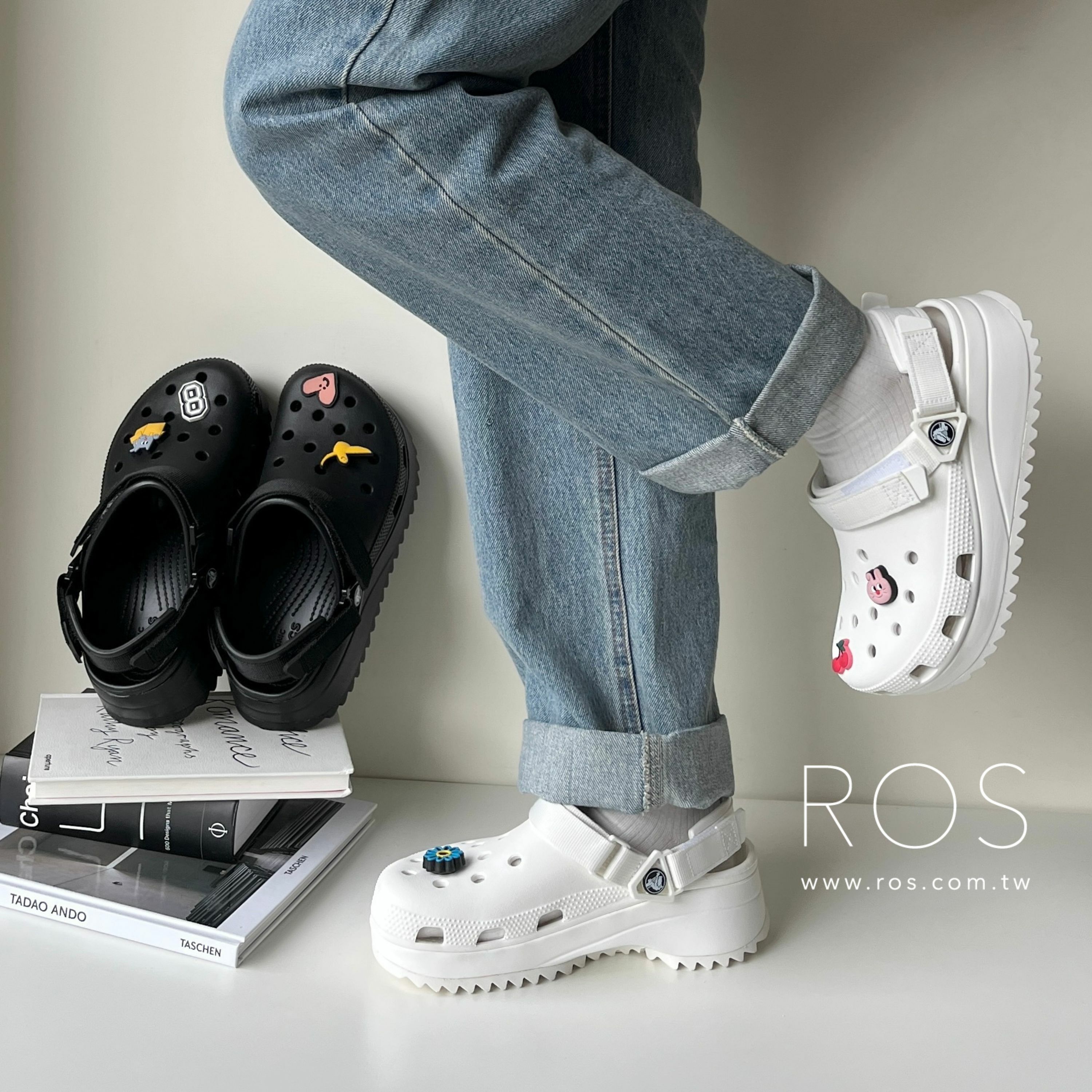 Crocs 厚底鋸齒鞋 (2colors)