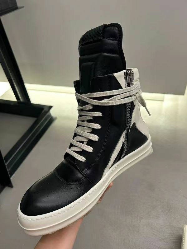 Rick Owens   女款黑色倒三角高幫球鞋 RP02C1894  LPO  911 -T