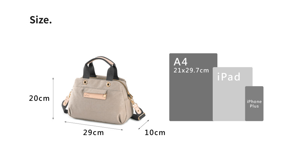 奶茶色手提斜背包 斜背包 手提包 女包推薦 防潑水包包 暖洋洋手提斜背包  Soldier satana SOS2240-419 奶茶色 08