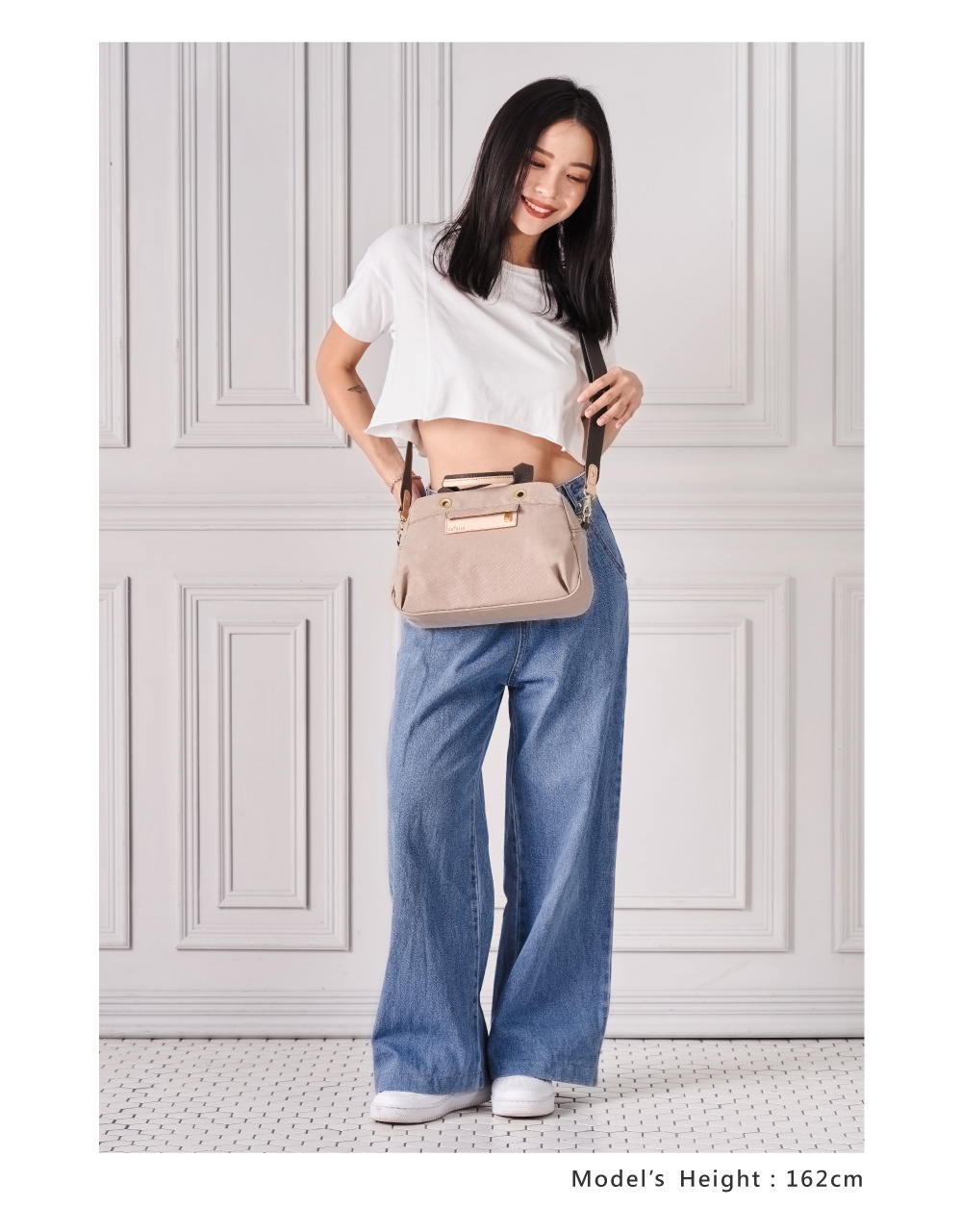 奶茶色手提斜背包 斜背包 手提包 女包推薦 防潑水包包 暖洋洋手提斜背包  Soldier satana SOS2240-419 奶茶色 10