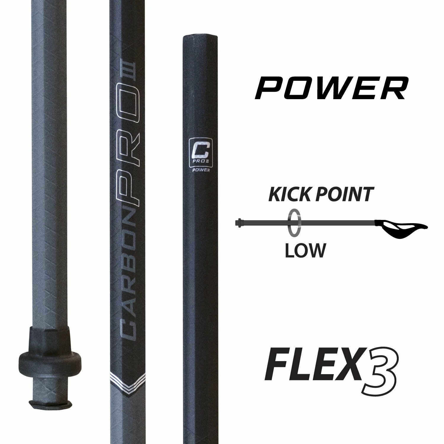 ECD Lacrosse Carbon Pro 3.0 Power Attack Lacrosse Shaft
