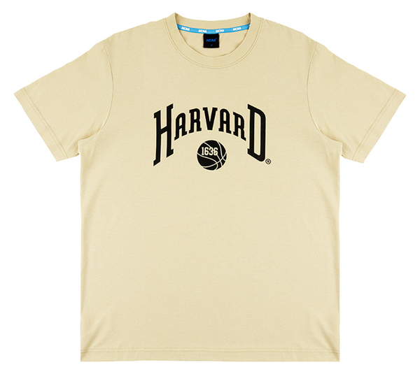 【下殺↘ $399】NCAA 短T 中性 哈佛 奶茶黑 微落肩大LOGO 短袖 7325102932