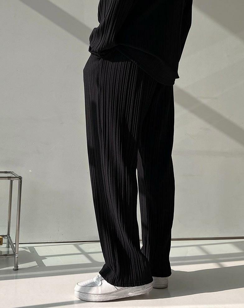 暗直紋鬆身褲 P2119