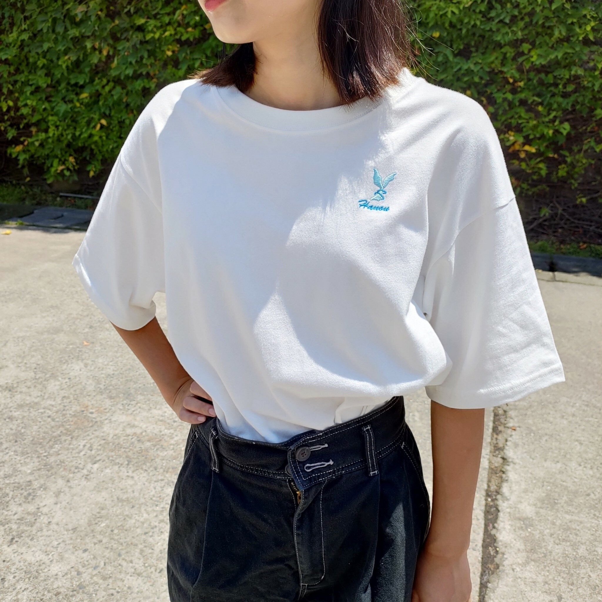 真珠美人魚-短袖T-shirt-短版-波音