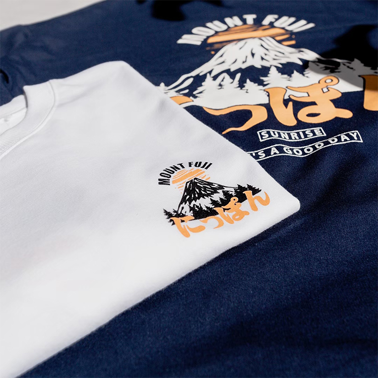 日系短T 富士山 山脈