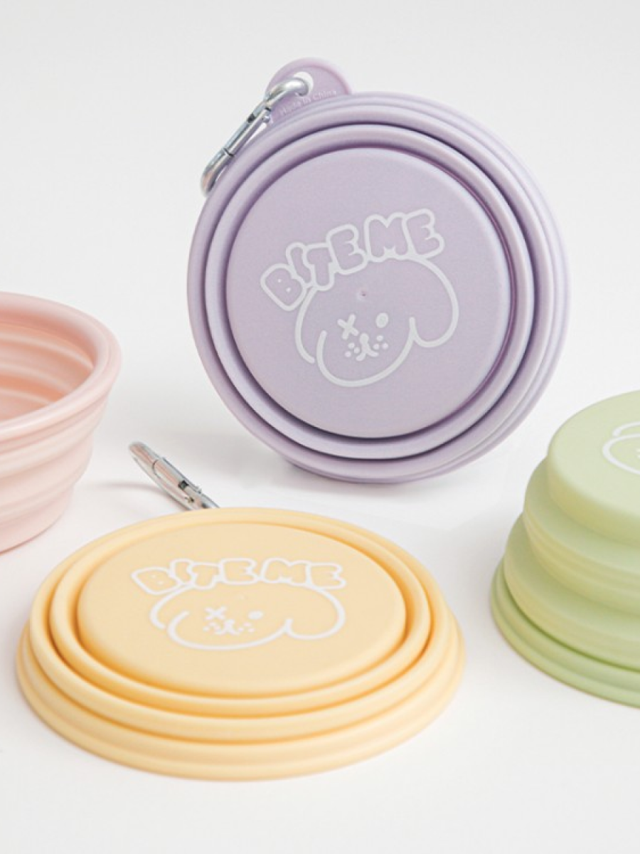 【韓國 BiteMe】馬卡龍寵物折疊碗