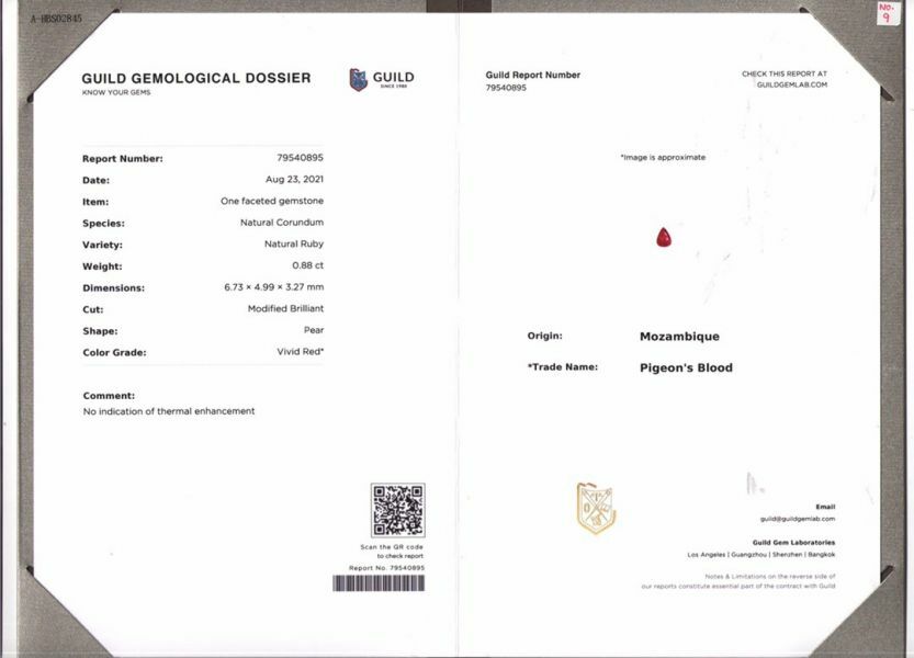 0.88ct無燒鴿血紅