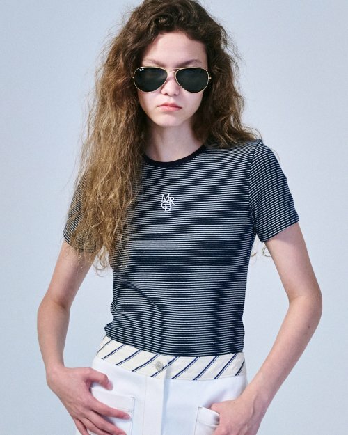 Mardi Mercredi TSHIRT STRIPE SMALL LOGO MRCD