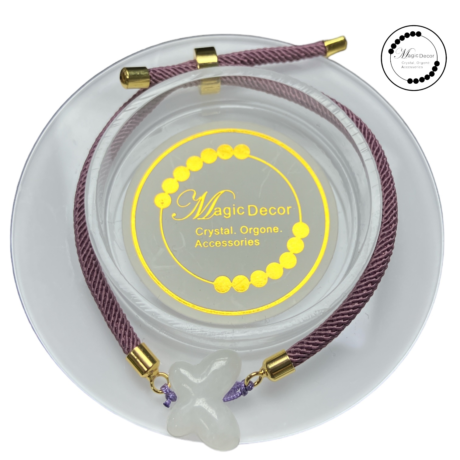 250405 - C88 羊脂白玉蝴蝶紫色編織手繩