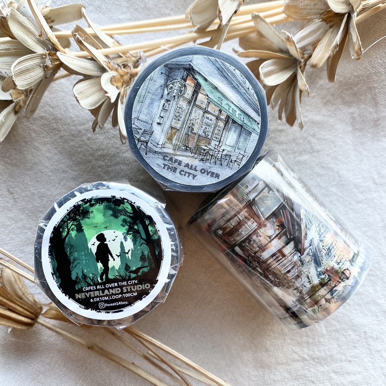森年．整座城市都是我的咖啡館 6cm亮面PET/日本和紙膠帶 <整捲/分裝>