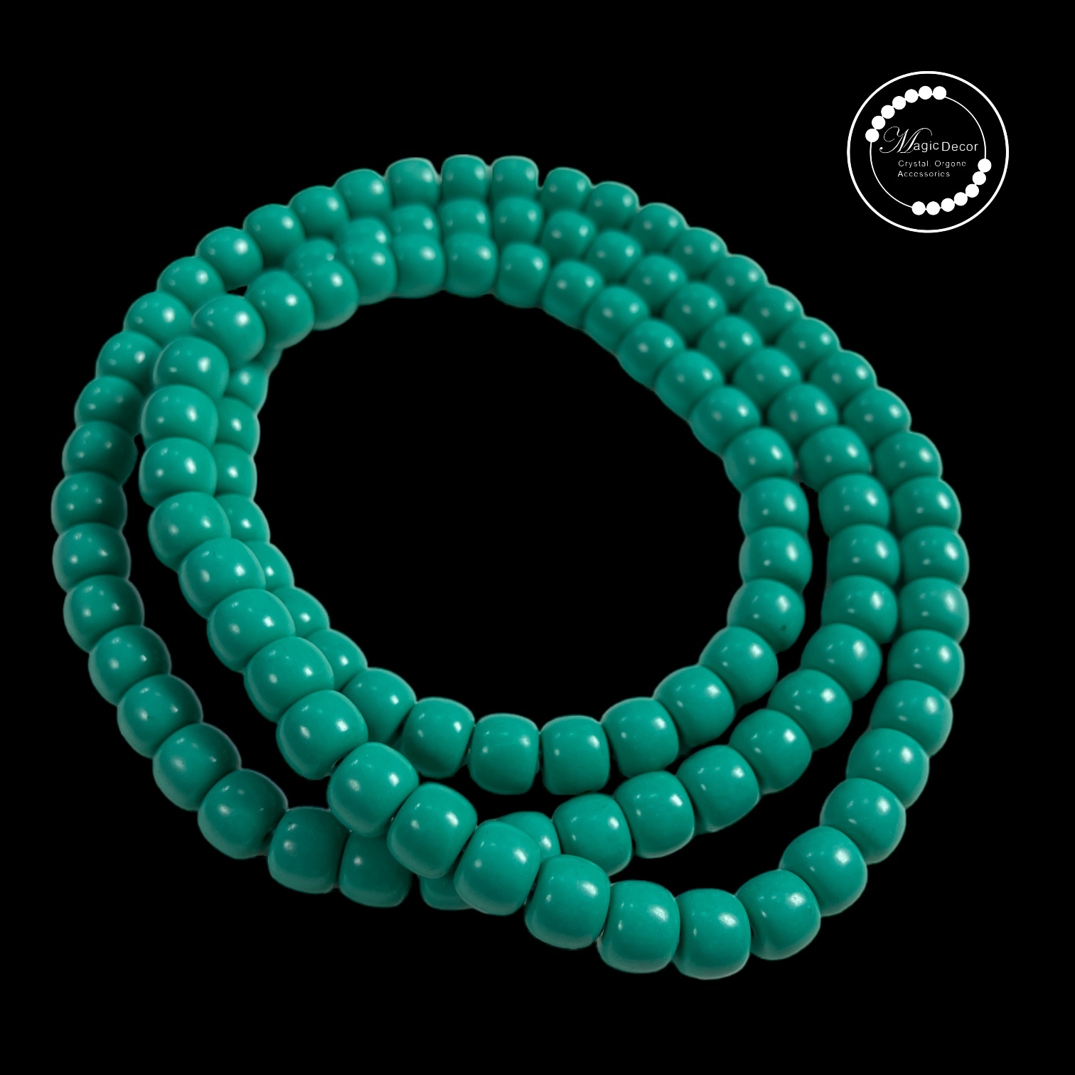 250809 - C18 菱鎂礦老型珠3圈頸鏈