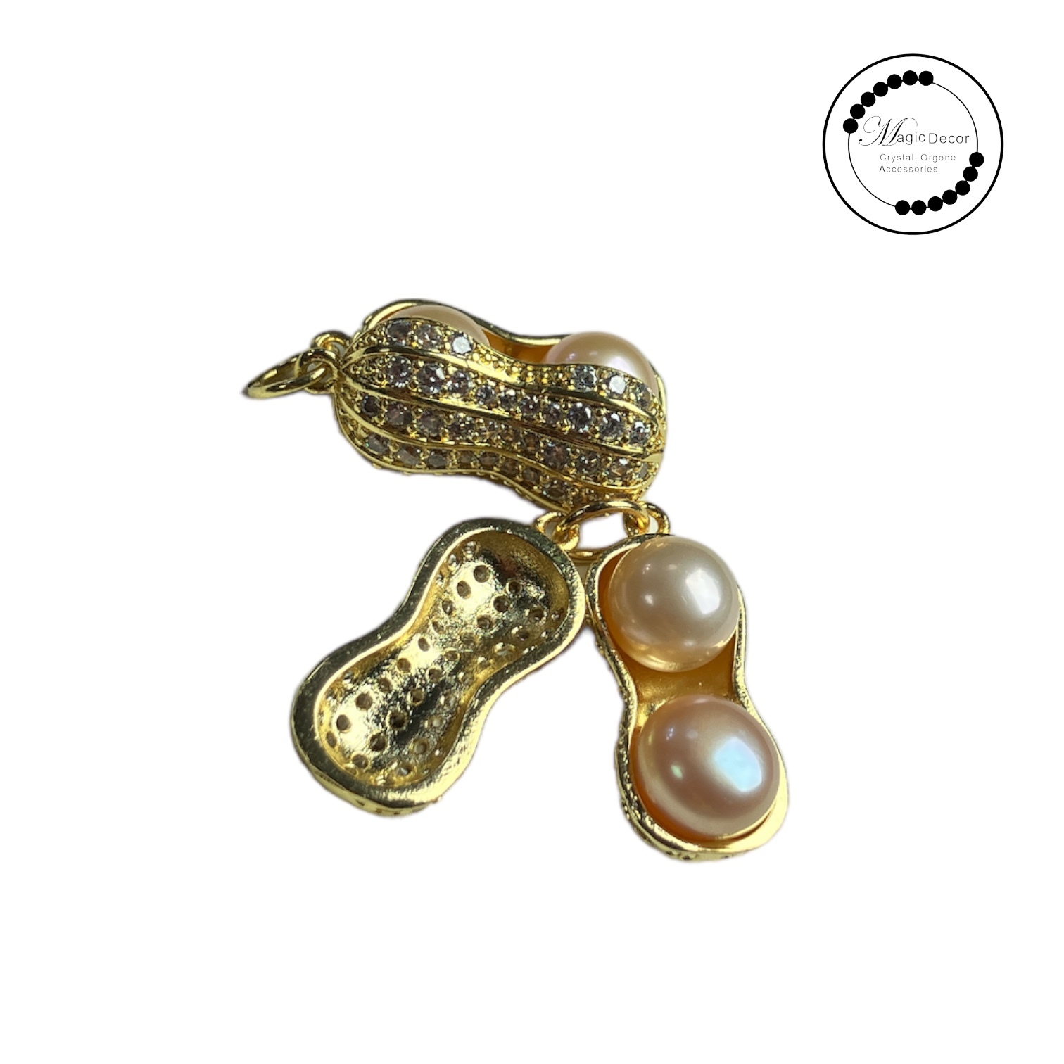 250809 - C4 香檳金安德森珍珠花生吊飾1粒