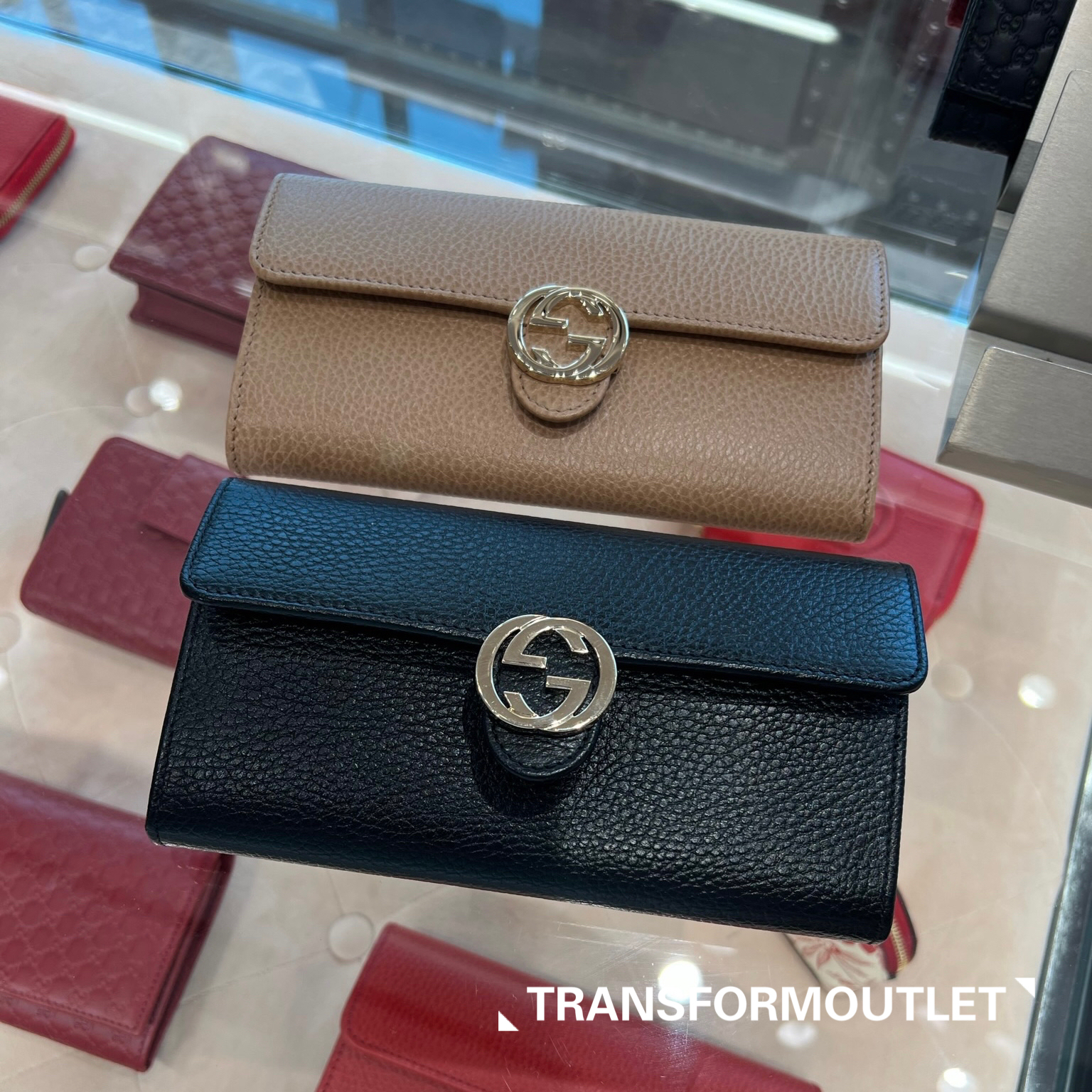 Gucci Wallet-古馳GG扣荔枝皮紋長款翻蓋錢包 - Available in two colors